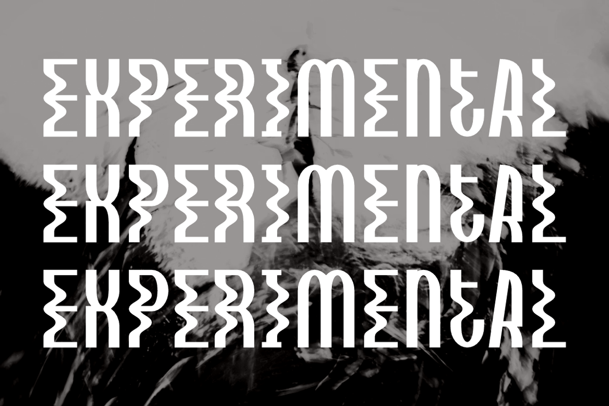 Squiwore - Experimental Font, a Sans Serif Font by QR Design Studio (Photo 2 of 8)