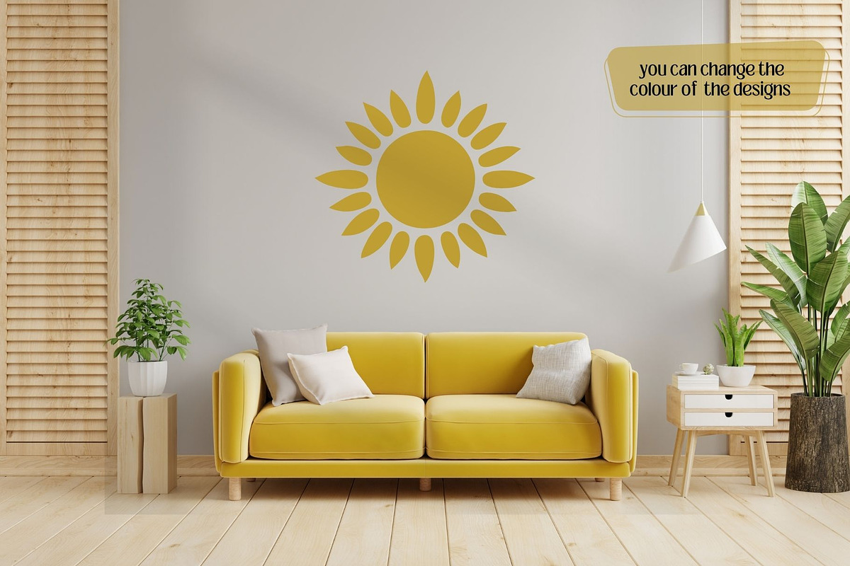 Boho Sun SVG Bundle, an Object Graphic by Createble (Photo 3 of 9)