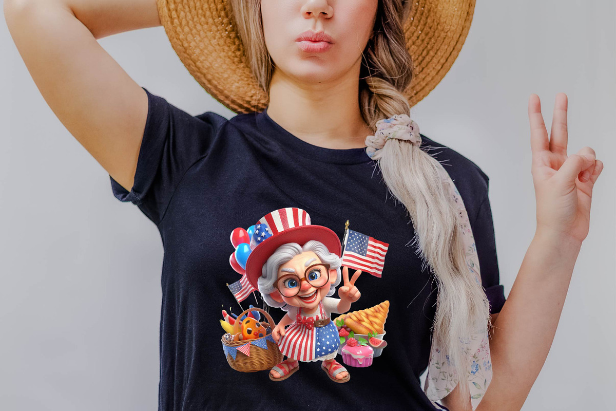 4th of July Grand Ma Sublimation Cli, an Illustration by SVGArt (Photo 6 of 8)