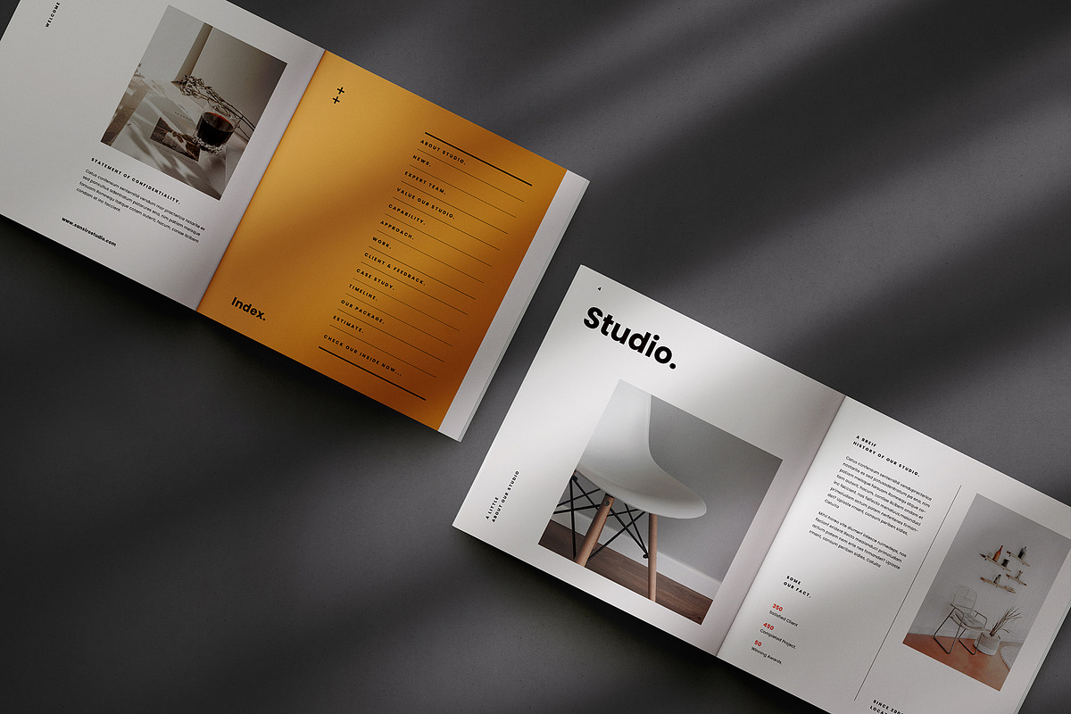 Square Proposal Template, a Brochure Template by Occy Design (Photo 2 of 6)