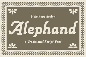 Alephand – A Traditional Script Font
