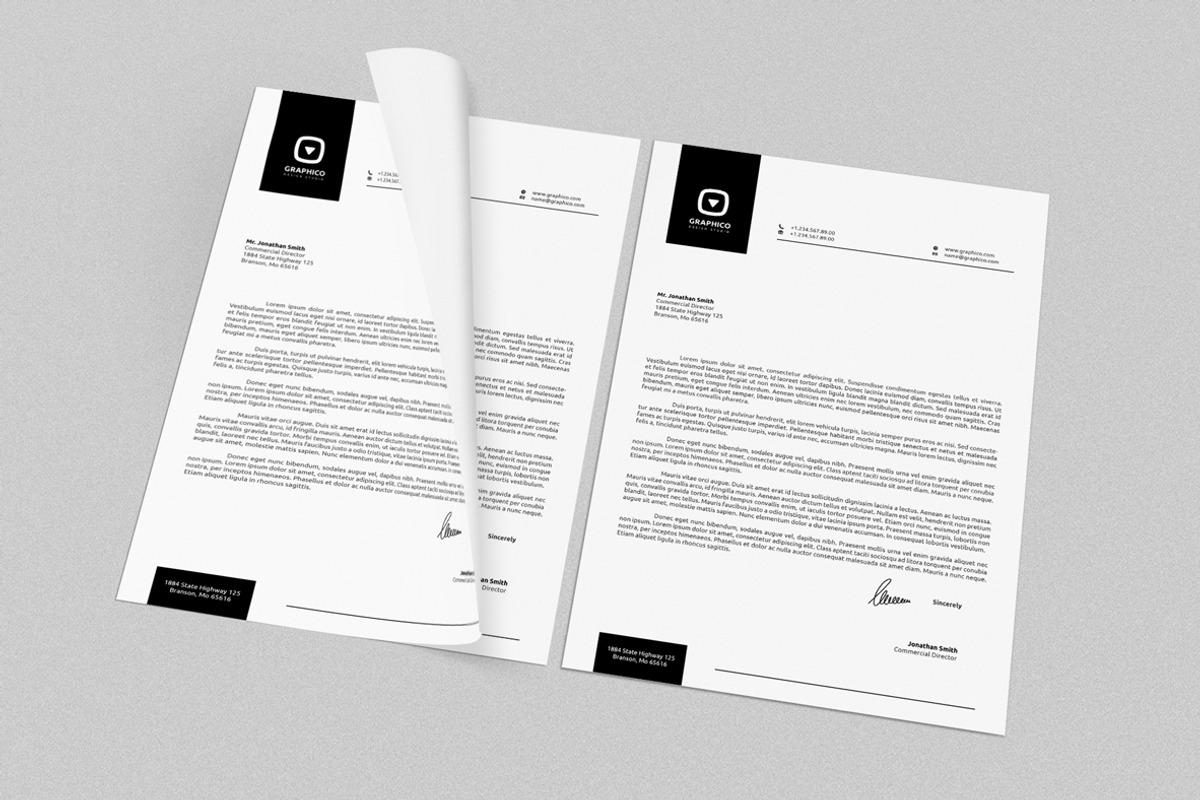 Corporate Letterhead 9 with MS Word, a Stationery Template by ND Design (Photo 5 of 8)
