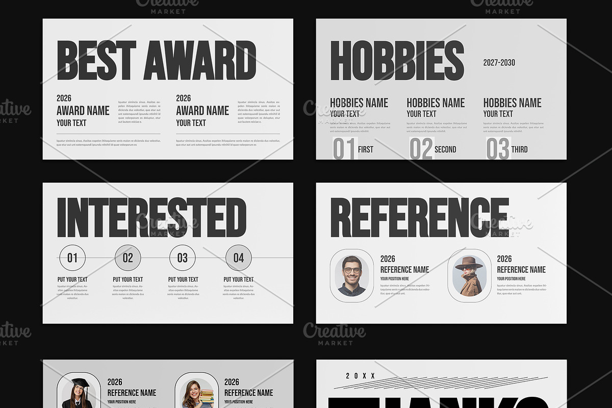 Resume Presentation Template, a Presentation Template by ClickPaint_Studio (Photo 3 of 5)