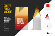 Coffee Pouch front and side view, a Packaging Mockup by easymock (Thumbnail 1 of 8)