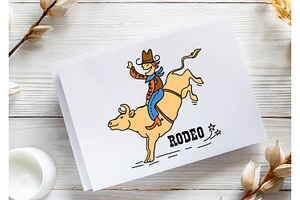 Cowboy Rodeo Bull Clipart Svg Png