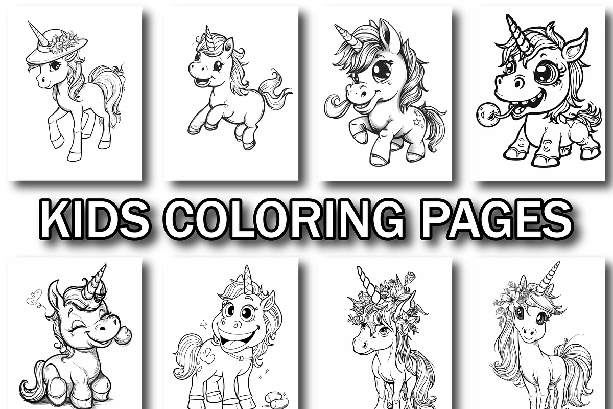 Enchanting Unicorn Coloring Book V2, an Animal Illustration by Design Zone (Photo 6 of 7)