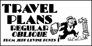 Travel Plans JNL, a Font by Jeff Levine Fonts (Thumbnail 1 of 5)