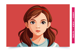 Portrait on Pink BG, an Illustration by Tanuart
