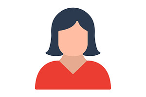 Female Flat Icon, a Duotone Icon by Pexelpy