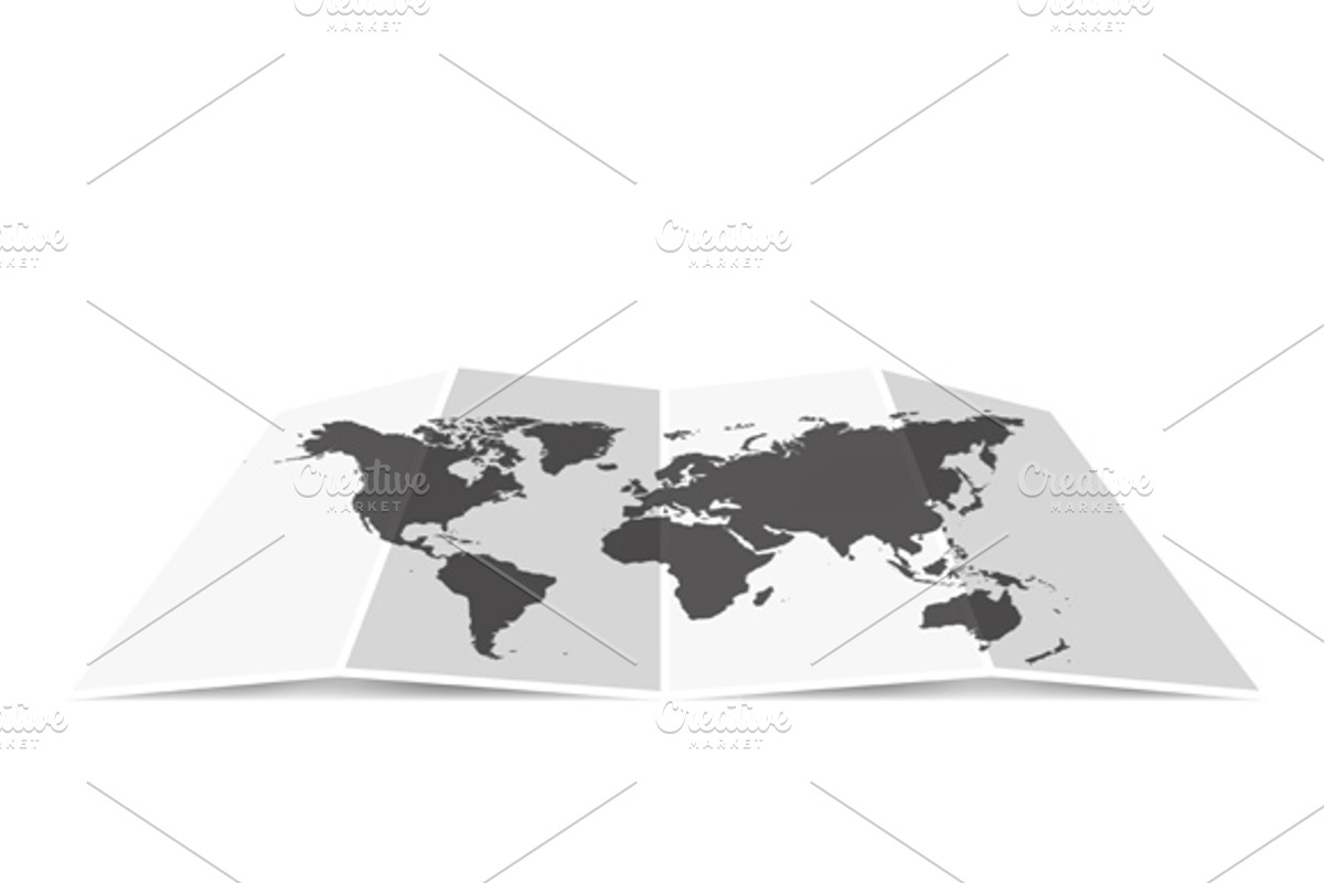Map, a Technology Illustration by robuart