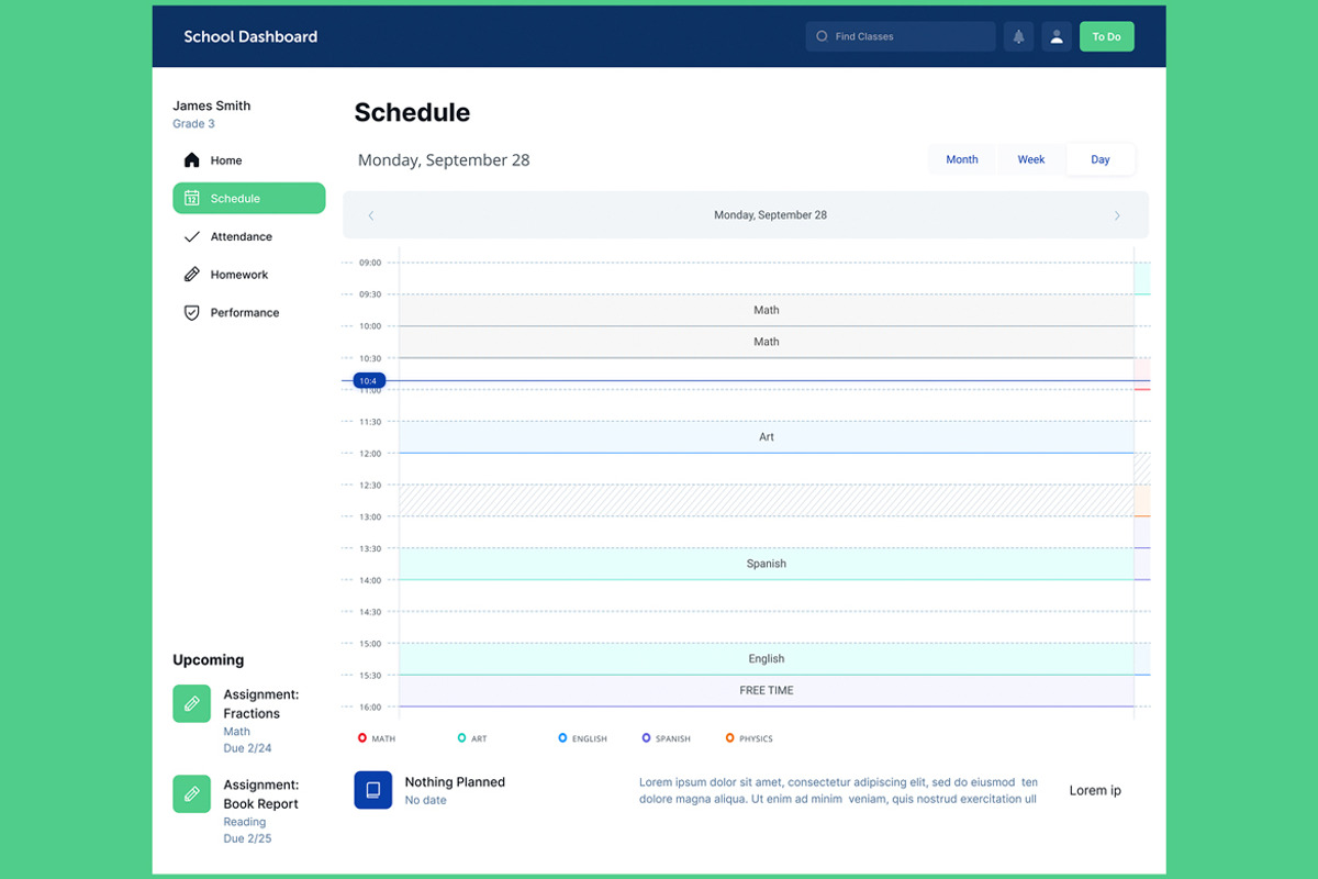 School & Education Dashboard Web app, an UI Kit Template by nagaredesignstudio (Photo 4 of 5)