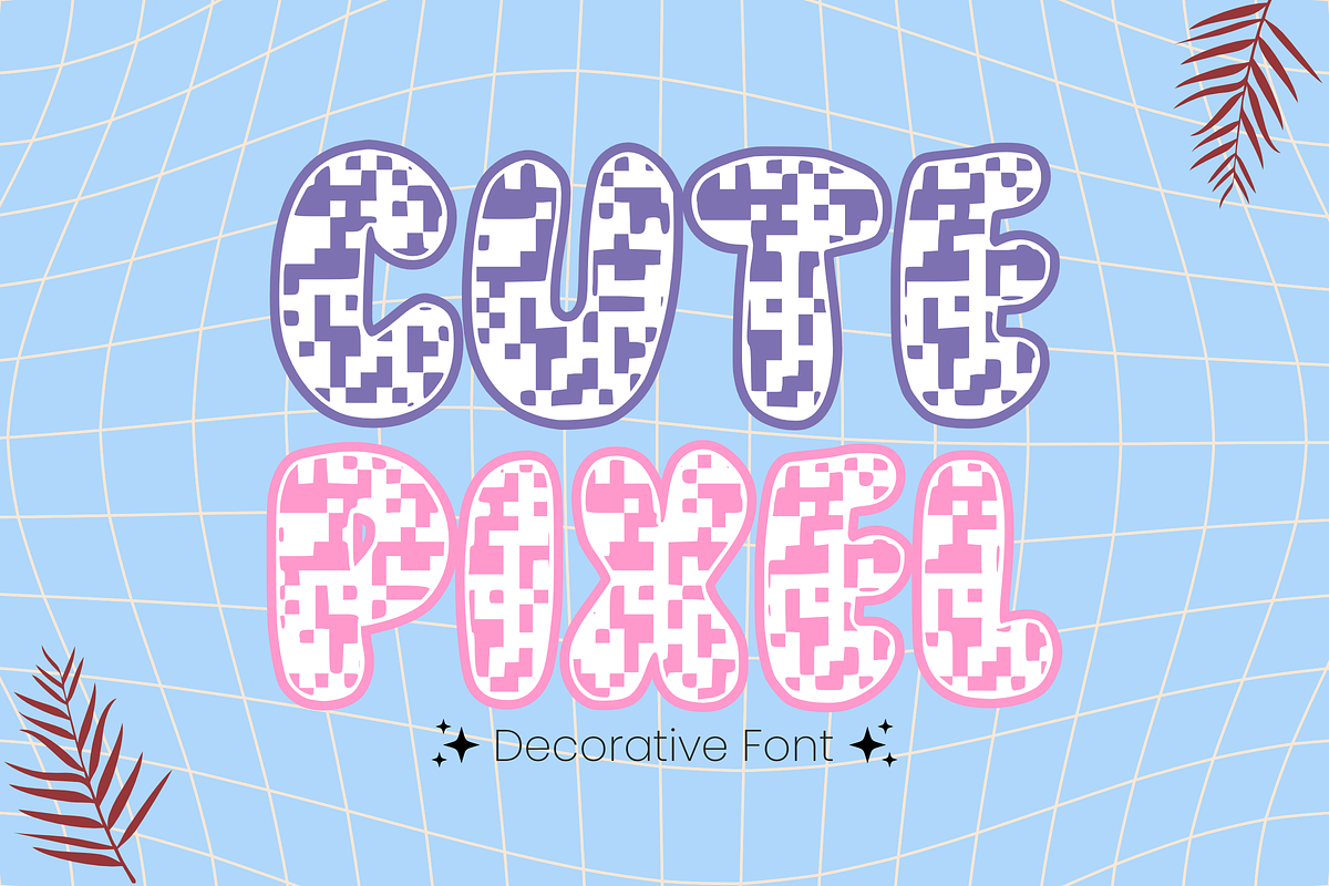 Cute Pixel - Decorative Font Types, a Font by KiddoGlyphs Studio (Photo 1 of 3)