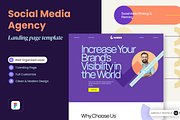 Social Media Agency Services, a Landing Page Template by SLAB! Design (Thumbnail 1 of 3)