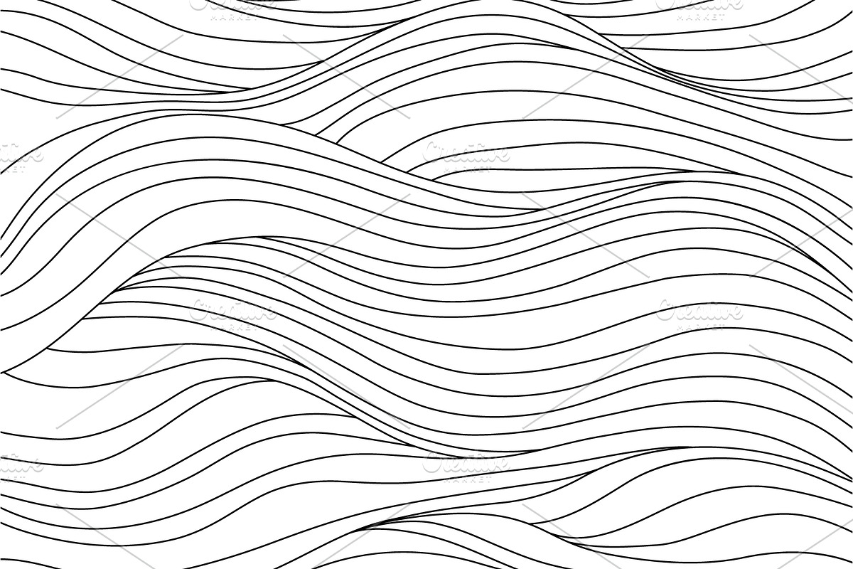 Wave Pattern, a Decorative Illustration by Marina Demidova (Photo 2 of 2)