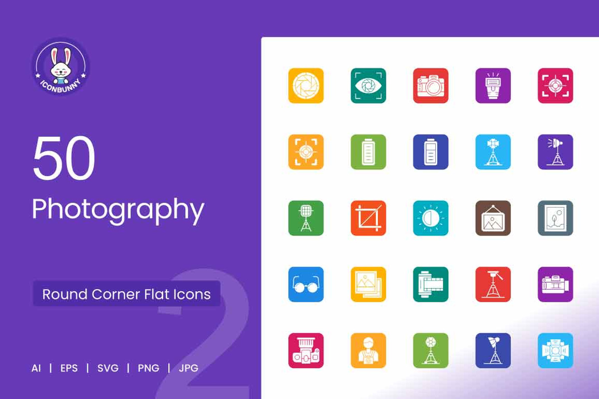 50 Photography Filled Round Corner, an Icon by IconBunny (Photo 1 of 2)