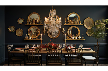 accent dining wall ai generated, an Arts & Entertainment Photo by pikepicture