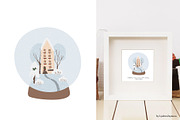 Christmas winter city clipart, a Person Illustration by LyubovZaytseva (Thumbnail 18 of 23)