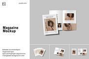 Realistic Magazine Mockup, a Books & Magazine Mockup by Graphiculon (Thumbnail 1 of 11)