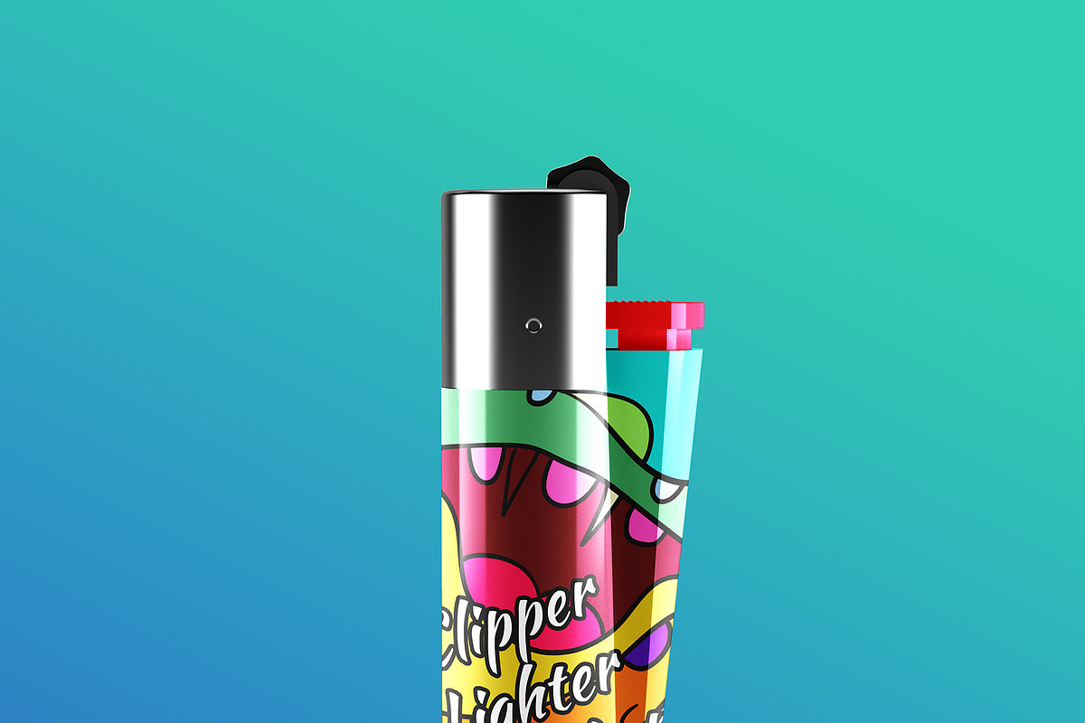 Clipper Lighter Mockup - 7 views, a Merchandise Mockup by Illusiongraphic (Photo 13 of 17)