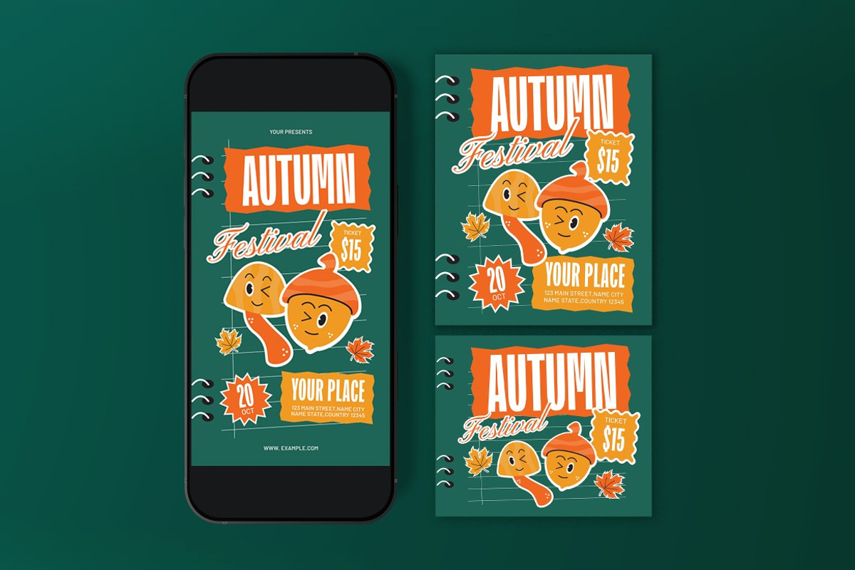 Autumn Festival Flyer, a Flyer Template by graphicook (Photo 3 of 3)