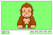 Cute Gorilla Standing Cartoon Vector, an Animal Illustration by Artstorystudio (Thumbnail 1 of 3)