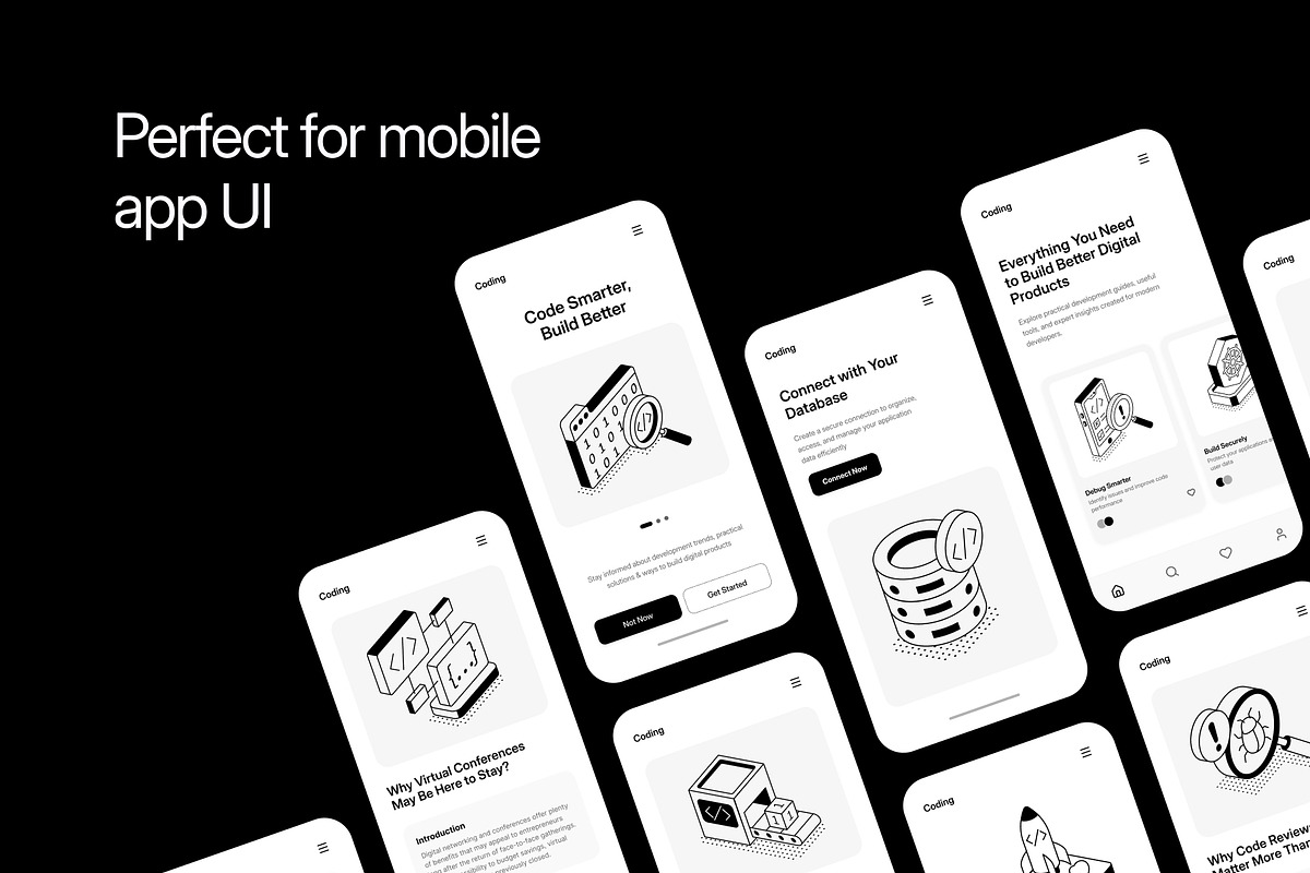 Coding Isometric Illustrations, a Technology Illustration by Vectors Market (Photo 5 of 12)