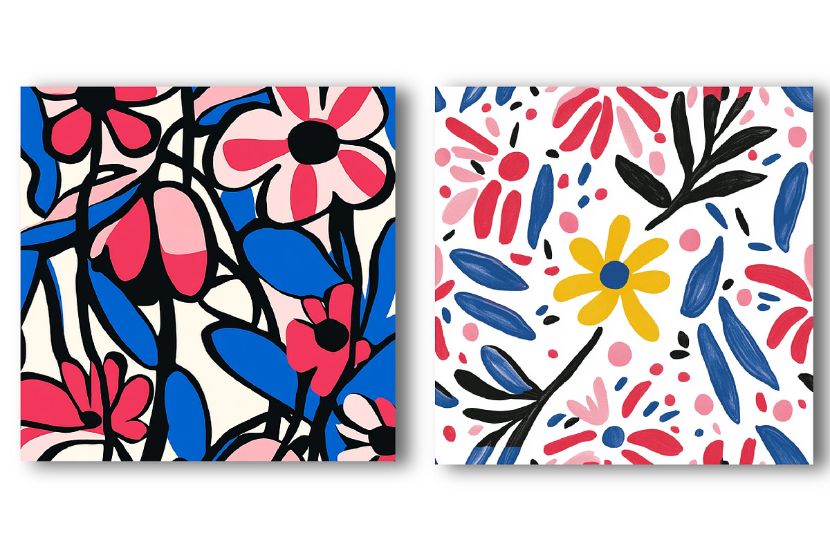 Seamless Bright Summer Floral, an Illustration by Watercolor design (Photo 3 of 4)