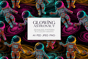 Glowing Astronaut, a Pattern Graphic by GreyLilac (Thumbnail 1 of 7)