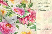 Summer flowers seamless pattern, a Pattern Graphic by Yana Dobrik (Thumbnail 4 of 11)