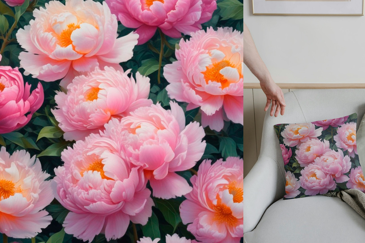 SET Beautiful Peony Flower Wild Natu, a Graphic by IrySha (Photo 5 of 9)