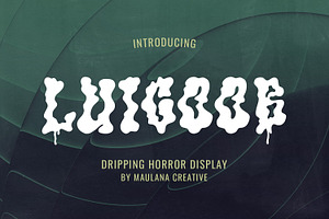 Luicoob Dripping Horror Display Font, a Handwritten Font by Maulana Creative