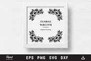 Sunflower wreath border & corner SVG, an Object Graphic by ClipartMuchLove (Thumbnail 4 of 8)