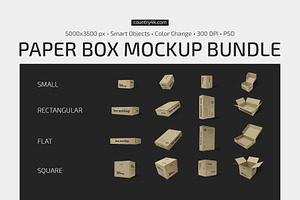 SALE! Paper Box Mockup Bundle