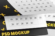 6 Desk Calendar Mockups, a Print Template by Graphic Bird (Thumbnail 10 of 10)