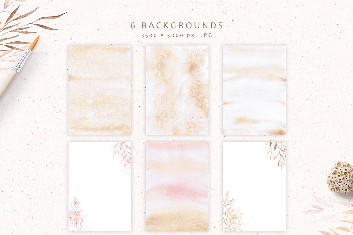 BOHO leaves - watercolor set, an Illustration by LeriaArt watercolor (Photo 4 of 8)