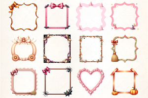 Coquette Halloween Frame Sublimation, an Illustration by CrexoraLab