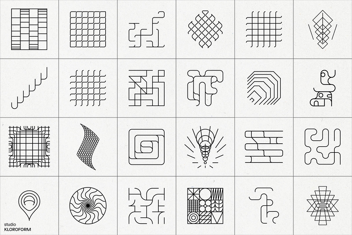 Monozen 3 - 130 abstract icons, an Object Graphic by kloroform (Photo 6 of 11)