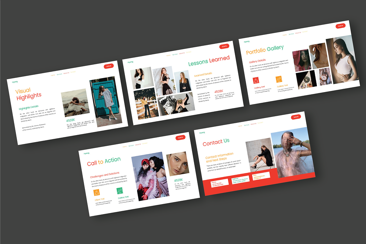 Hyang Portfolio Powerpoint Template, a Presentation Template by Caprio Studio (Photo 8 of 8)