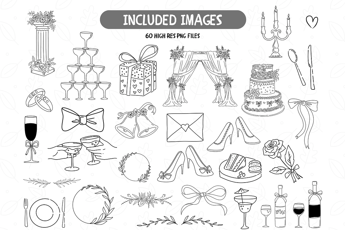 Handdrawn Wedding Icons, an Illustration by TatiMockup (Photo 3 of 4)