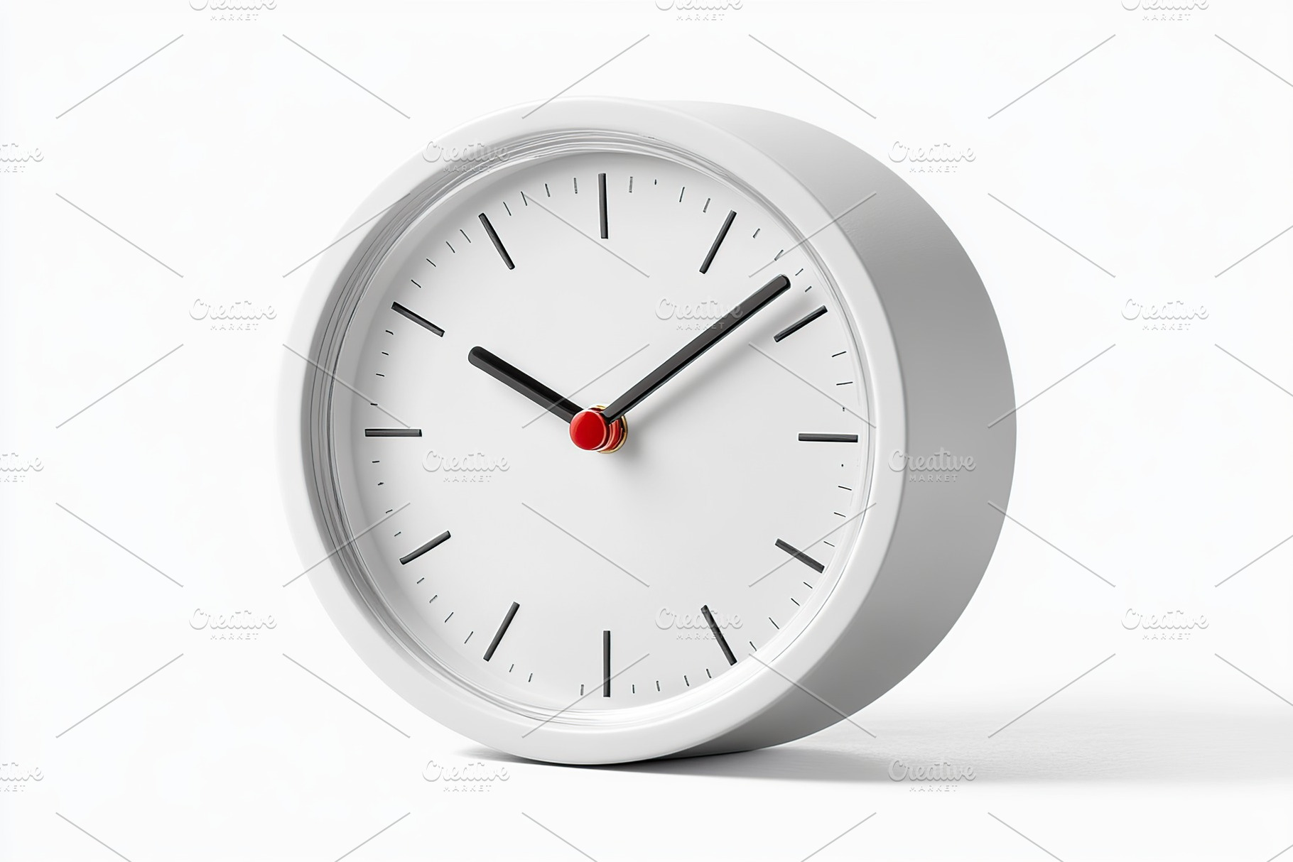 Alarm clock on white background, an Abstract Photo by AlyaAnd