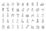 Drinks line icons collection, an Outline Icon by Tettygreen (Thumbnail 2 of 4)