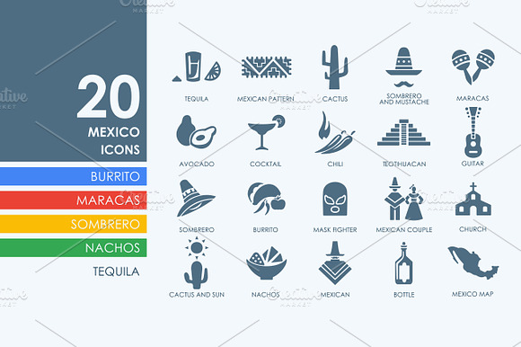 20 Mexico Icons