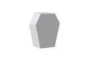 Wide Coffin Shaped Box Template, a Print Template by Dieline (Thumbnail 1 of 2)