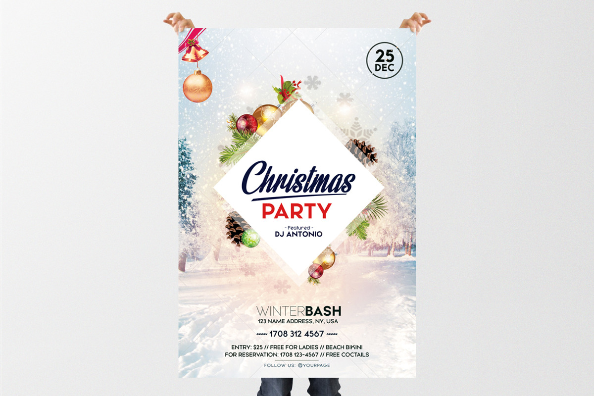 Christmas Party - PSD Flyer Template, a Flyer Template by PixelsDesign (Photo 2 of 2)