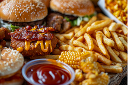American beef burger. Generate Ai, a Food & Drink Photo by Ylivdesign