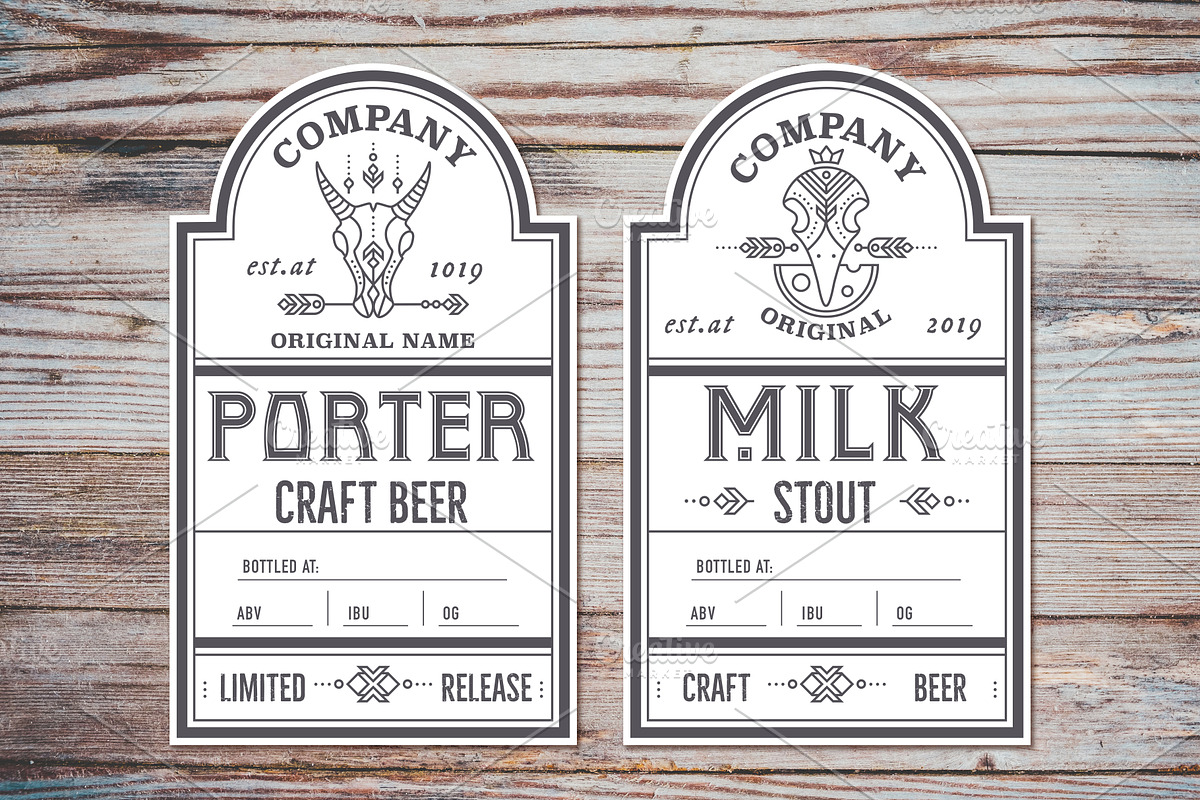 Beer Labels: Editable Set, a Templates & Theme by Lumitar (Photo 4 of 6)