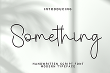 Something | Script Font