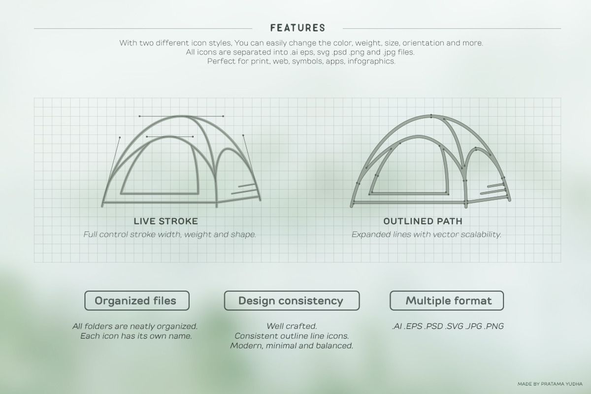 Explore the Forest Icon Set, an Outline Icon by Wandery Supply (Photo 2 of 6)