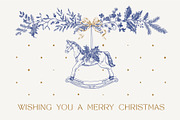 Christmas dreams. Blue & white, a Seasonal Illustration by olga.korneeva (Thumbnail 12 of 12)