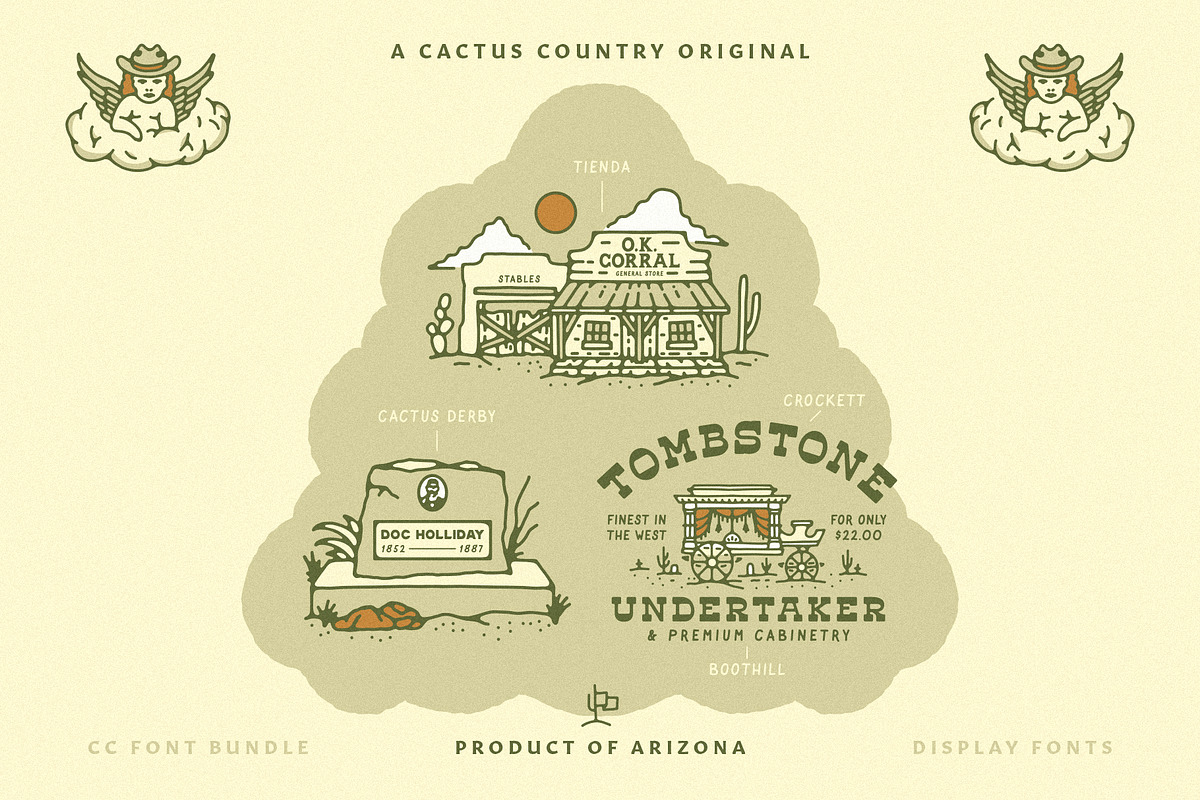 CC Heritage Display Font Bundle, a Handwritten Font by Cactus Country (Photo 3 of 5)